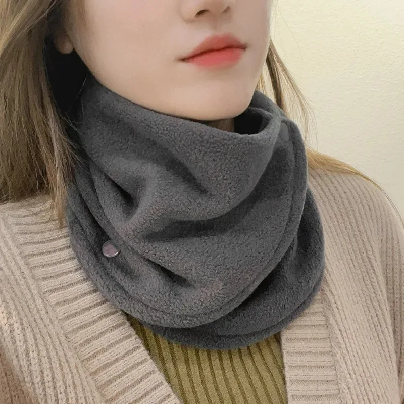 New Lamb Fleece for Women Scarves Winter Warm Fake Collar Scarf Plush Bib Snood Female Windproof Wrap Neck Protection Polar