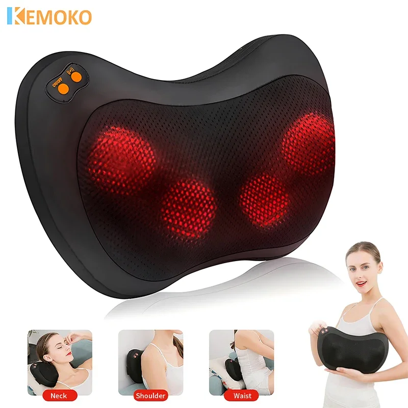 

Vibrating Headrest Shiatsu Neck Massager Neck Massage Pillow Heating Car Pillow Back Massager Pain Relief Head Cervical Pillow