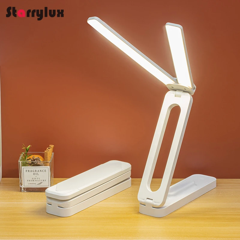 

Foldable Eye-Caring LED Desk Lamp, USB Rechargeable Dimmable Study Lamp for Student Bedroom
