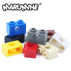 Marumine MOC Technology Bricks 1x2 with Hole 3700 30PCS MOC Building Bricks Set Gift Educational Robot Classic Toys for Children