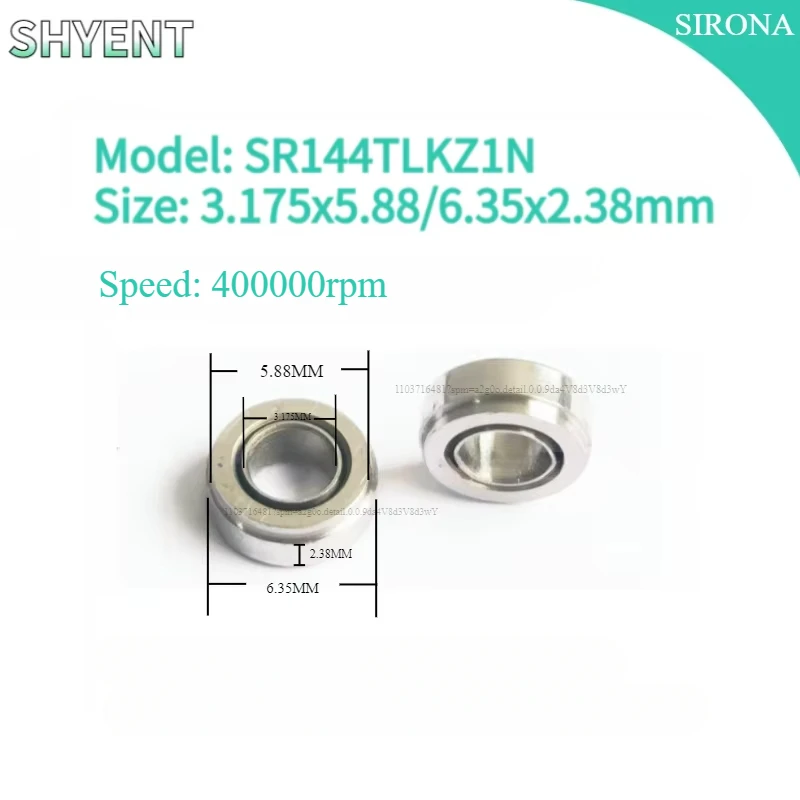 10PCS Dental High-speed Bearings SIRONA T3BOOST T2/T3MINI Dental Turbine Bearings Silicon Ceramic Ball Stainless Steel