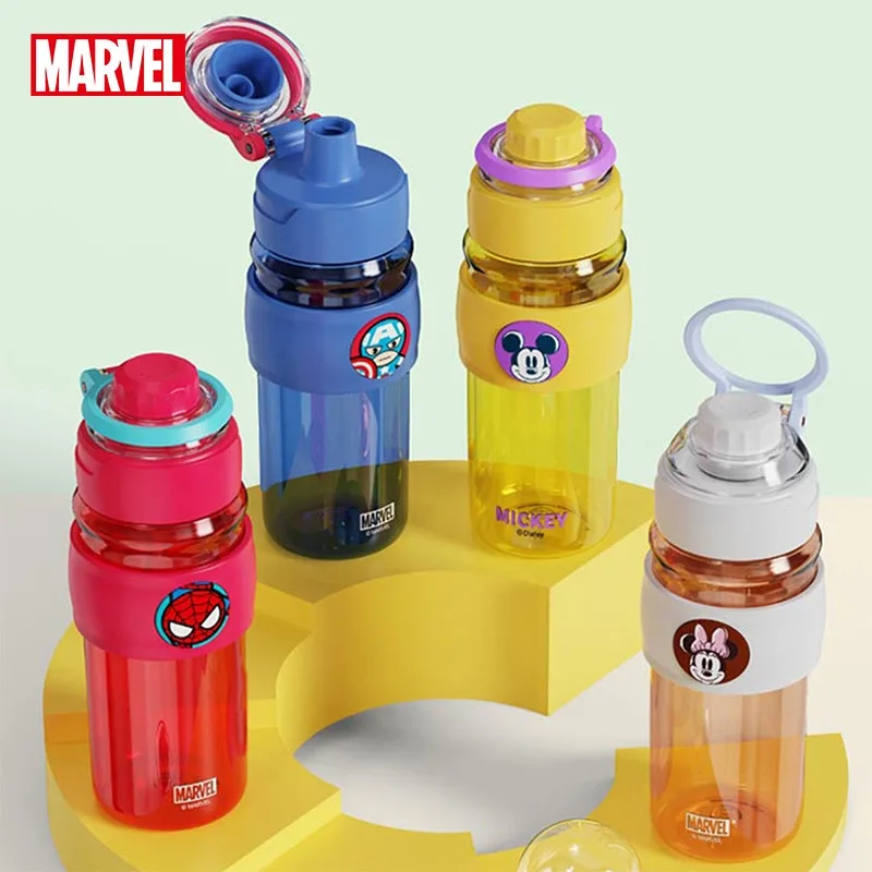 

DISNEY Mickey water bottle MARVEL Spider-Man Sports cup for kids Tritan Outdoor Travel children drink ware baby Feeding cup