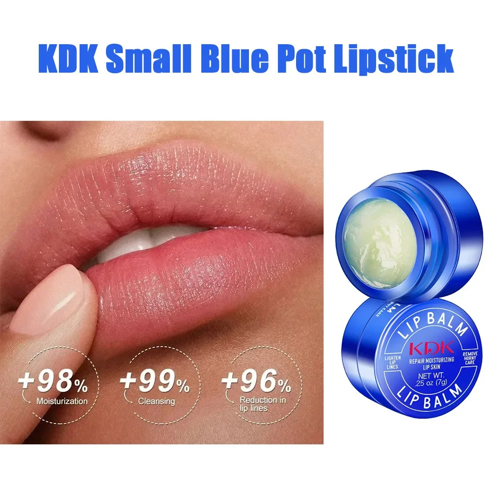 KDK Small Blue Pot Lipstick Exfoliate and Exfoliate Deeply Clean and Restore Lip Gloss Moisturize and Moisturize Lip Care