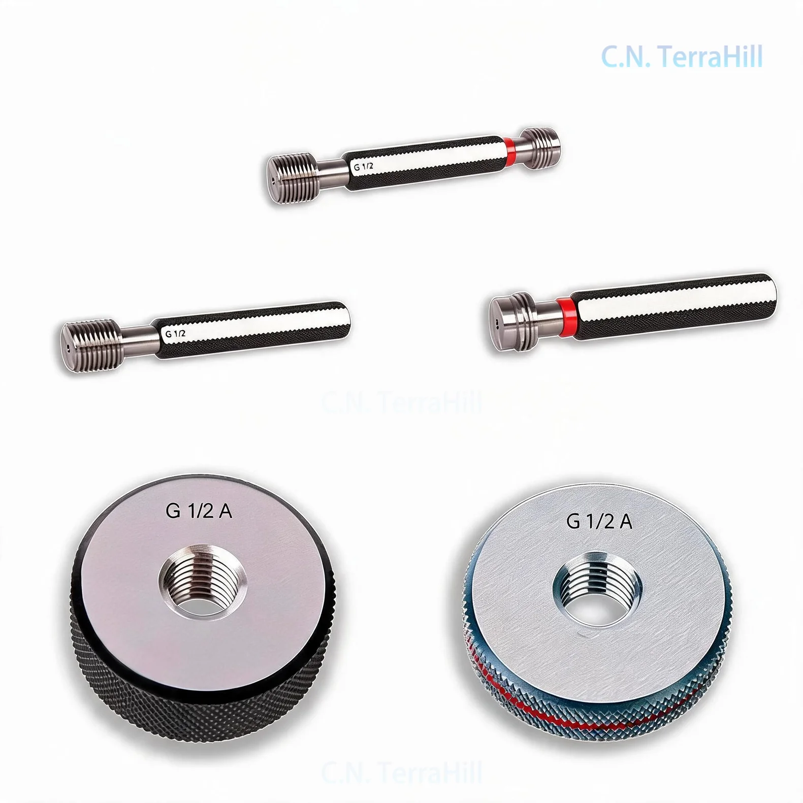 Thread Plug and Ring Gauge Set DIN405 PG Steel Conduit G Thread Go No-Go UNJ BSW Measuring Tool