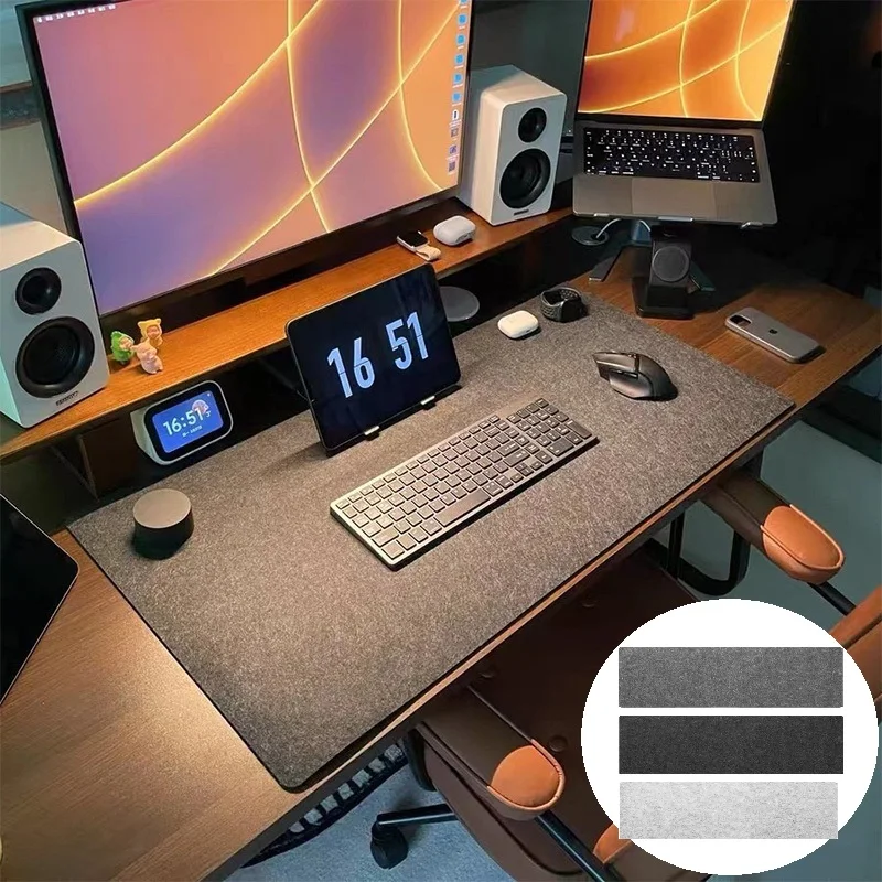 Wool Felt Mouse Pad Gaming Accessories Keyboard Mice Mat Large Size Writing Mat Non-slip Office Computer Desk Protector SBD01