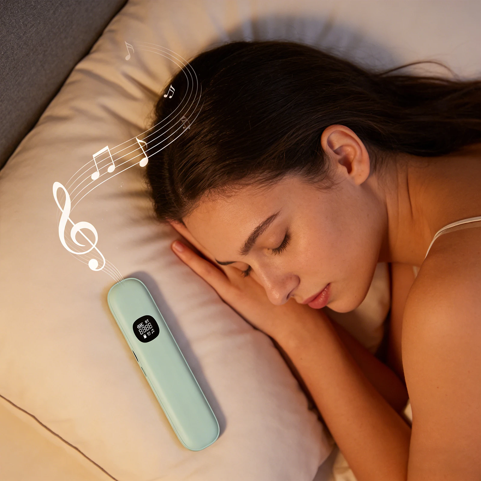 

Беспроводной Bluetooth-динамик для сна под подушку с 11 белыми шумами и слотом для TF-карты, усилитель звука для сна с костной проводимостью