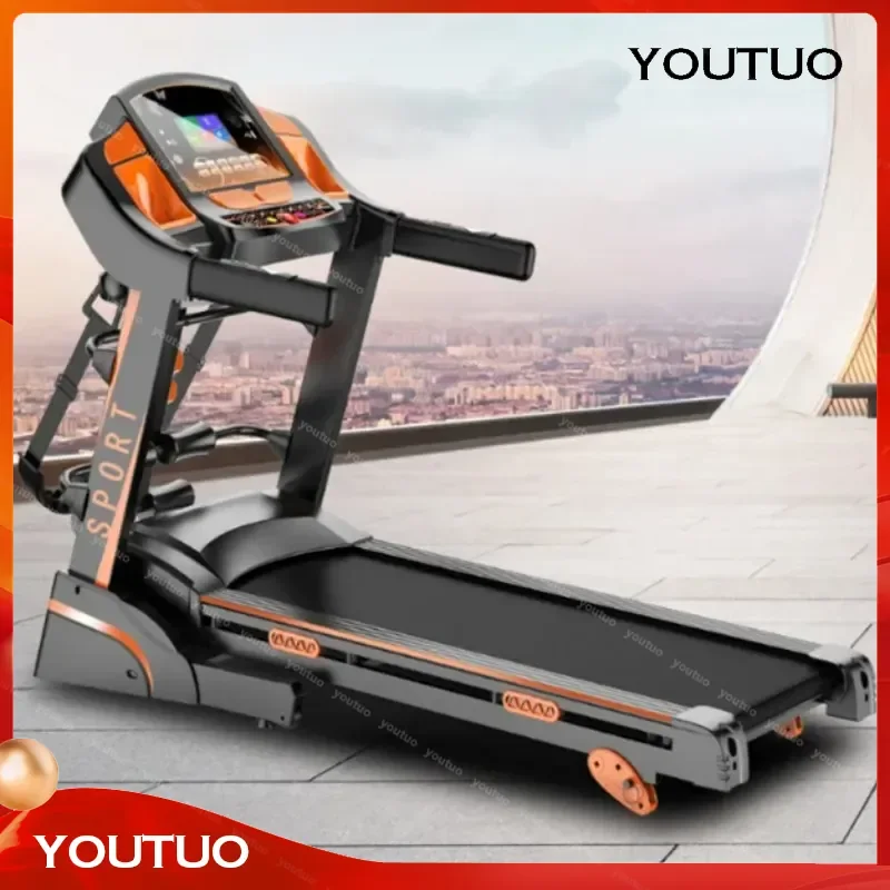 Professional Heavy Duty Mini Electric Treadmill Foldable Home Fitness Equipment with LED Display and Adjustable Slope for