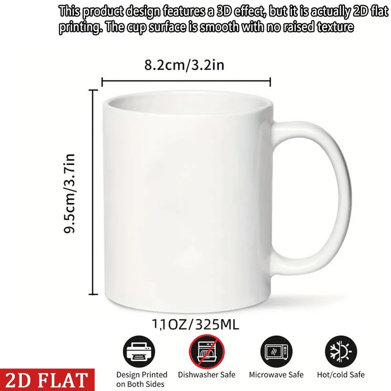 1pc 11oz Personalized Nurse Theme Mug 2D Flat Print Pink Doctor Pattern Coffee Cup Microwave Safe Thanksgiving Birthday Housewar