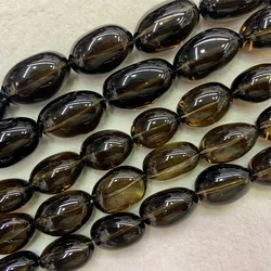 Natural Oval Smoky Quartz Beads For Jewelry Making Beads Freeform Irregular Beads For Women Bracelet Necklace 15'' DIY Beads