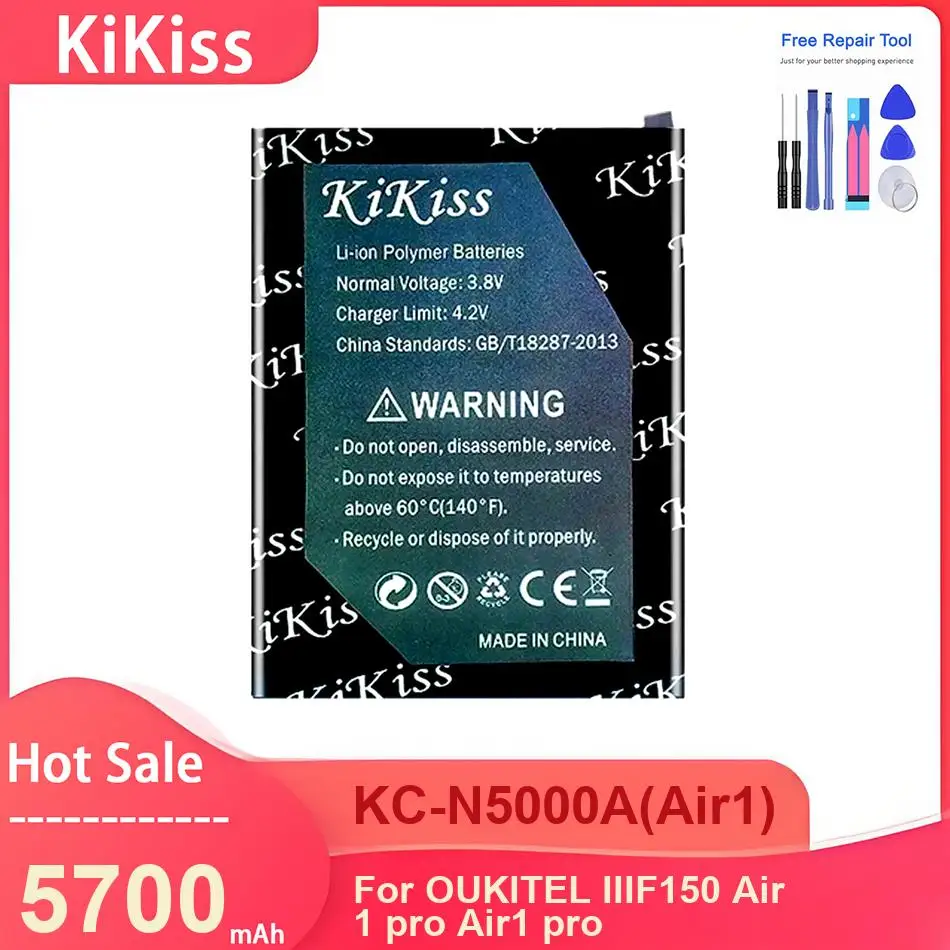 

Аккумулятор для мобильного телефона KiKiss для OUKITEL IIIF150 Air 1 pro Air1 pro, KC-N5000A(Air1) 5700 мАч