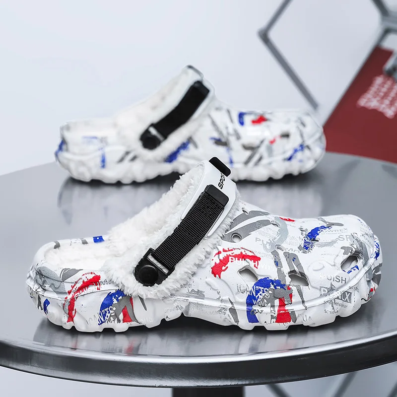 

YRZL Indoor Outdoor Slippers for Men Winter Warm House Shoes Anti-Slip Cozy Slippers for Men Lightweight Comfortable Slippers