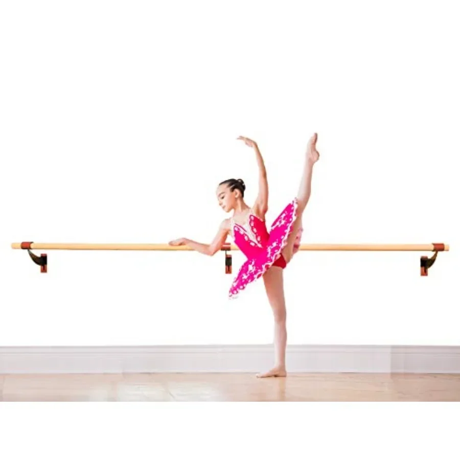 

Настенная балетная перекладина с фиксированной высотой, традиционная, деревянная, 13 футов в длину, диаметр 2.0 дюйма, белая