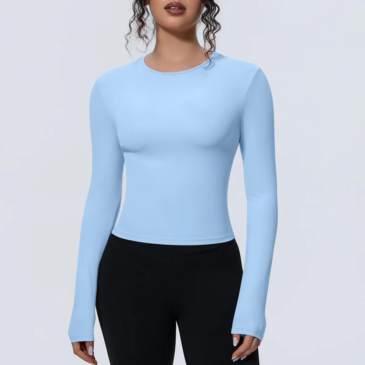 New Jacket Slim Fit Long Sleeve Athletic Women's Full-Zip Yoga Top with Thumb Holes, Lightweight Stretchy Workout Jacket for Run