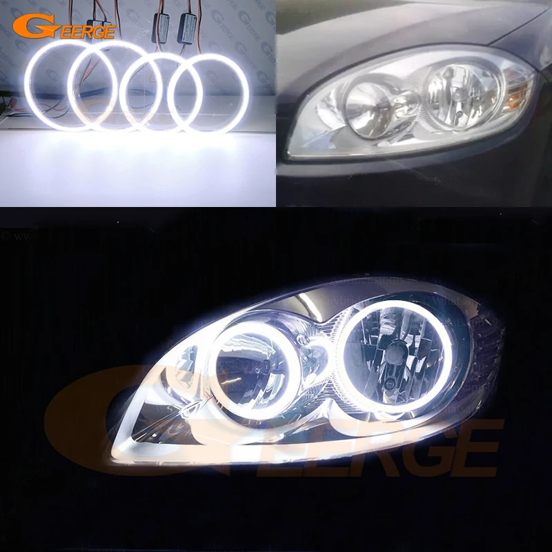 

For Fiat Linea 2007-2018 Halogen Headlight Excellent Ultra Bright COB Led Angel Eyes Kit Halo Rings Light