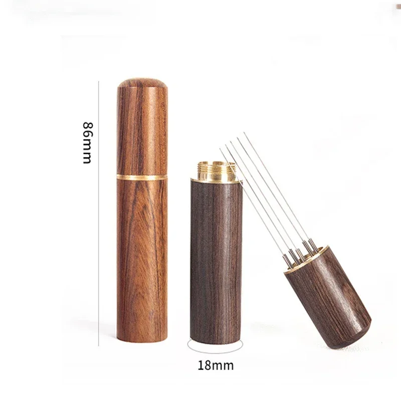 Espresso Coffee Stirrer Portable Distribution 5/6/8 Needles Natural Wood Handle Leveler Accessories for Cafe Barista Stirring