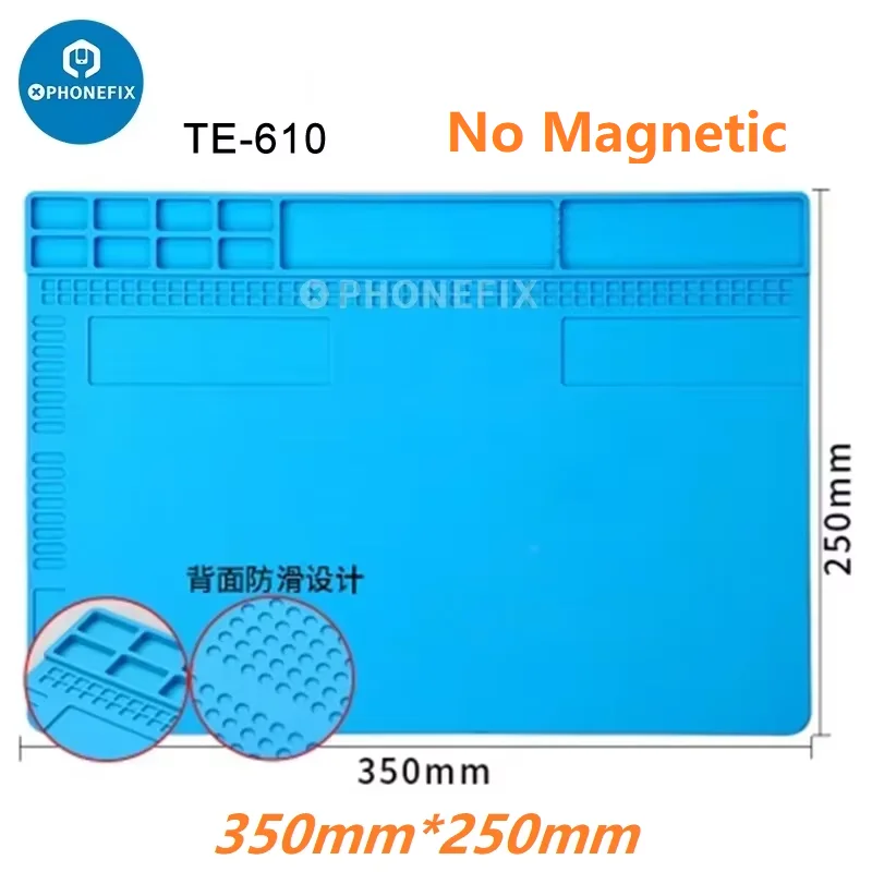 S-160 TE-509 Universal Silicone Mat Desktop Work Pad ESD Magnetic Repair Platform for SMD BGA Soldering Station Repair Tools Pad