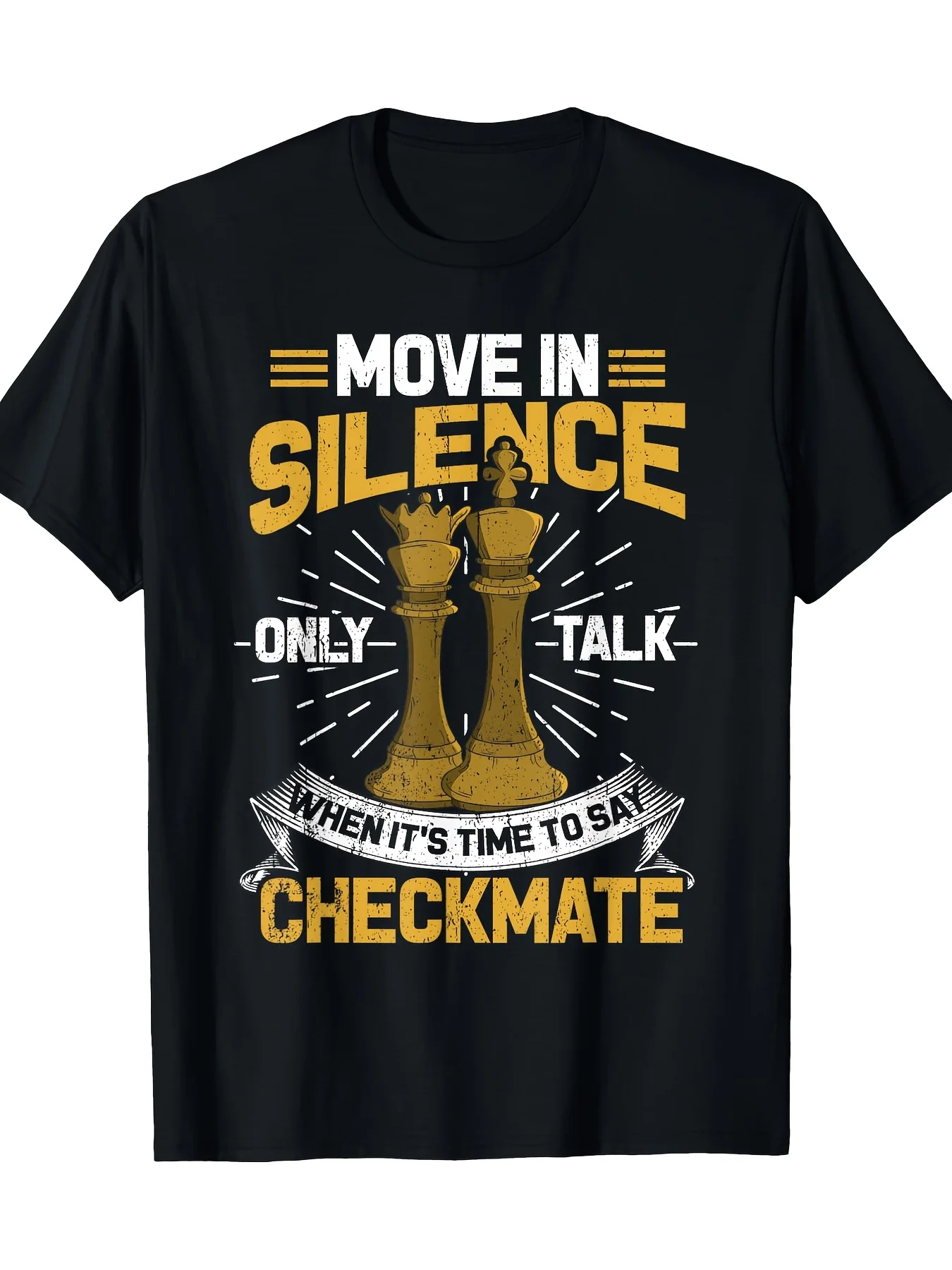 Chess Board King Pattern Men's Fun Chess Short-Sleeved Shirt