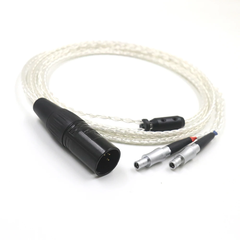 كابل سماعة رأس مطلي بالفضة OCC 8 Core لـ Sennheiser HD800 HD800s HD820s HD820 Enigma Acoustics Dharma D1000