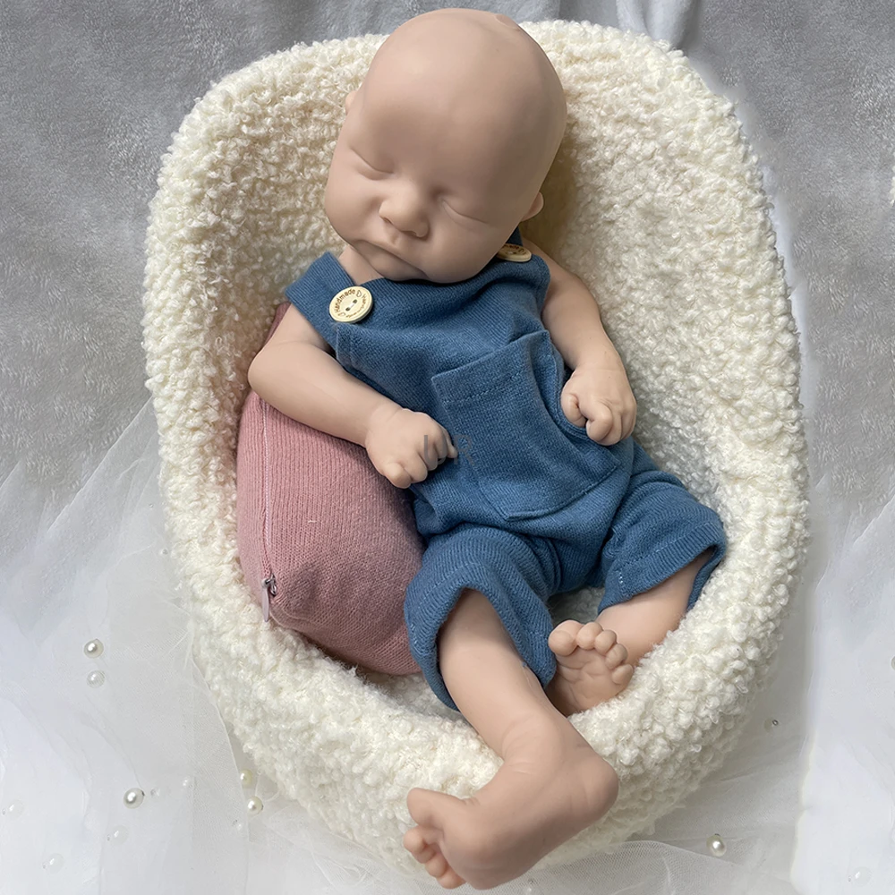 

Полностью мягкая силиконовая кукла Reborn Baby Boy, 17 дюймов, неокрашенная, реалистичные особенности для художника, индивидуальный коллекционный рождественский подарок