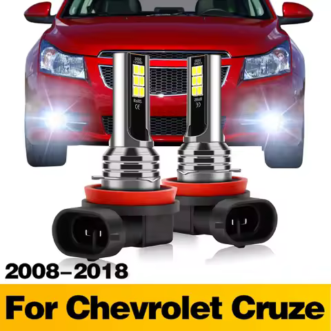 2Pcs LED Lamp H8 H11 H16JP Car Front Fog Light 6000K For Chevrolet Cruze 2009 2010 2011 2012 2013 2014 2015 2016 2017 2018