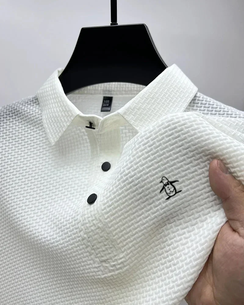 

Men's Golf Business POLO Summer Popularity 2025 Men's POLO Shirt New Fashion High Neck T-shirt Casual Short Sleeve POLO TOP