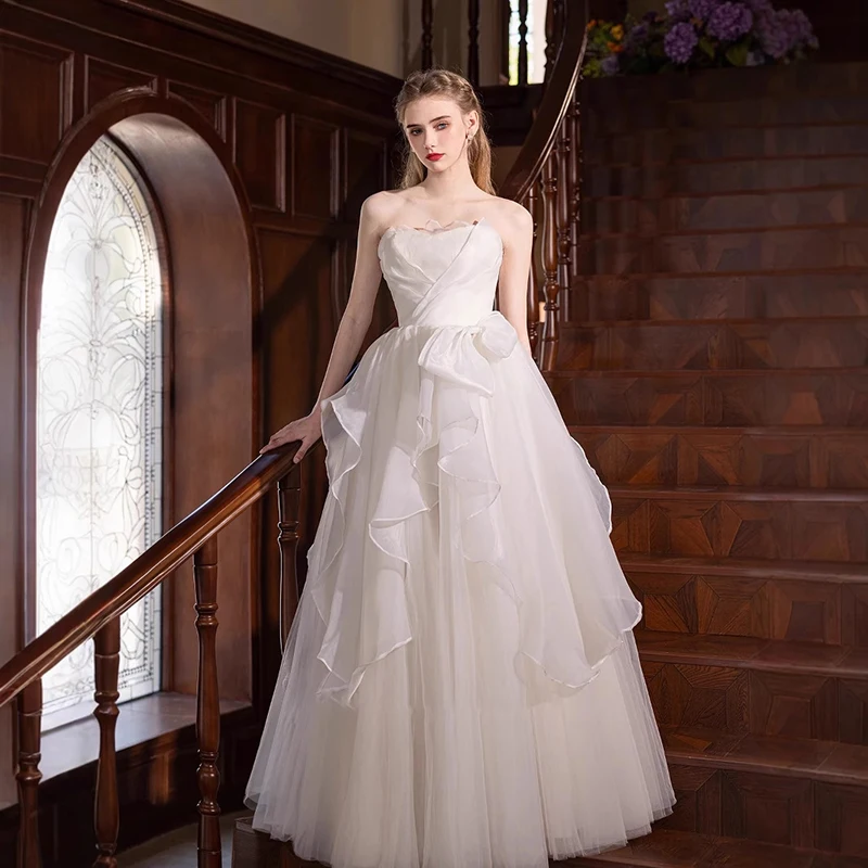white-strapless-evening-dress-french-style-tulle-light-wedding-dresses-light-luxury-sleeveless-a-line-banquet-prom-gowns