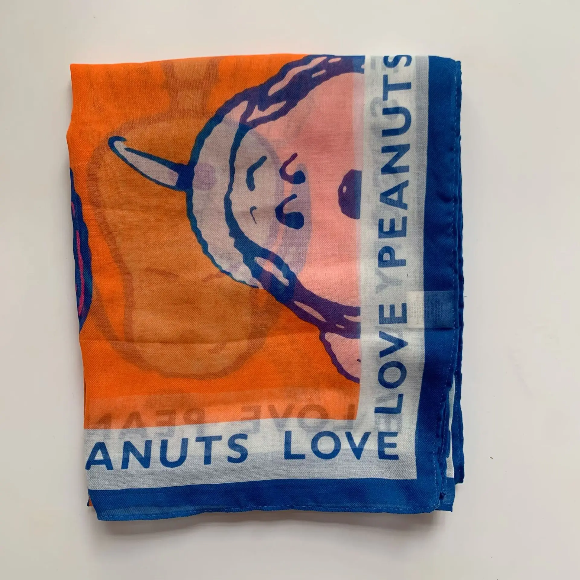 Miniso lindo primavera y verano nuevo chal bufanda de dibujos animados Snoopy