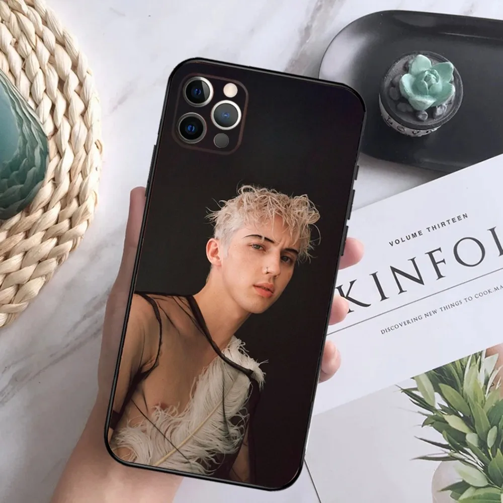 Singer T-Troye Sivan Phone Case For iPhone15,14,13,12 Mini 11 Pro XR,X,XS,MAX 6S,7,8 Plus Silicone Cover Soft Black