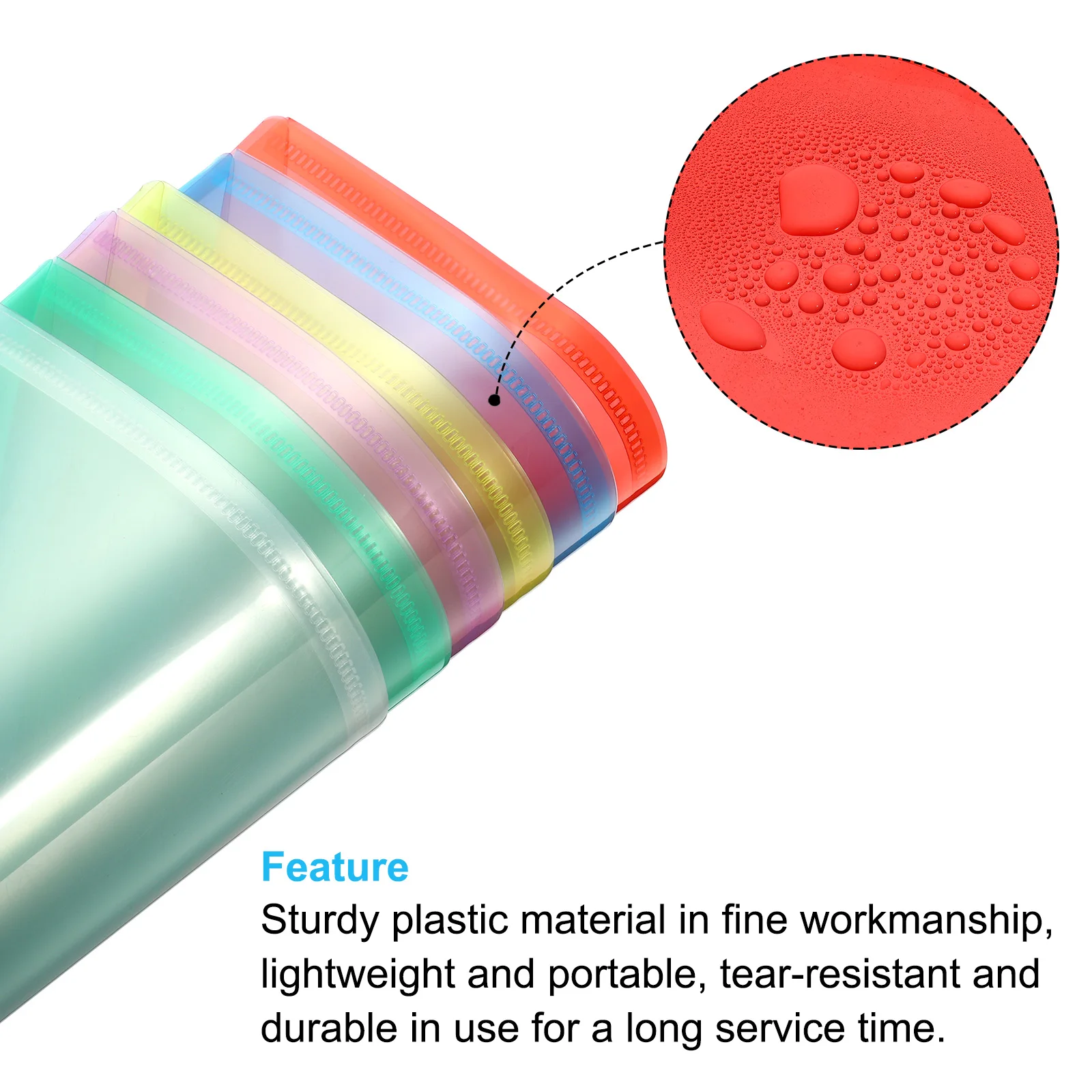 10/20Pcs A4 File Folders Plastic Envelopes Folder with Snap Closure Documents Organizer for Office Business Stationery Supplies