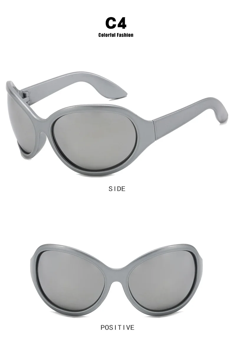 DOHOHDO UV400 Modische unregelmäßige runde Sonnenbrille für Damen und Herren, Vintage-Designer-Sonnenbrille für Damen, trendige Damen-Sonnenbrille – Detail 12