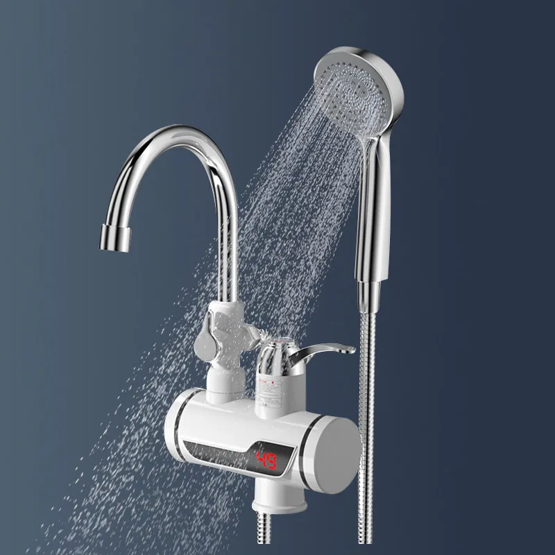 Electric Faucet Water Heater Temperature Display Instant Hot Water Heaters Kitchen Tankless Water Heating Instant