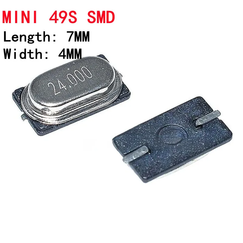 10 PZ 49SS SMD-7 SMD oscillatore a cristallo 49S mini MINI modello 8 Mhz 12 Mhz 16 Mhz 24 Mhz 26 MHZ 7 * 4mm