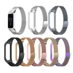 Breathable Mesh Loop Strap For Samsung Galaxy Fit 2 Band Replacement Stainless Steel Wristband For Fit2 R220 Bracelet