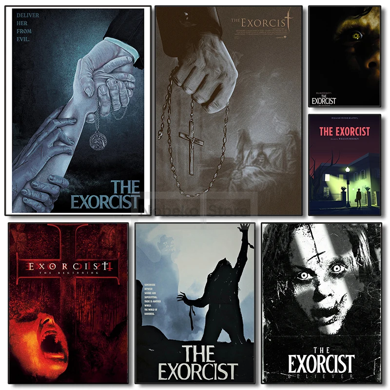 1973 Classic American Horror Movies The Exorcist Poster and Prints Canvas Painting Wall Art Pictures Home Room Decor