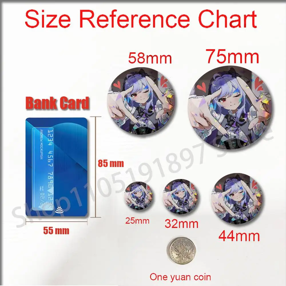 For Z-Zenless Zone Zero Ellen Joe Vivian Pins Insignia Badge Pin Cover Emblem Round Ornament 75mm Cosplay Brooch Button