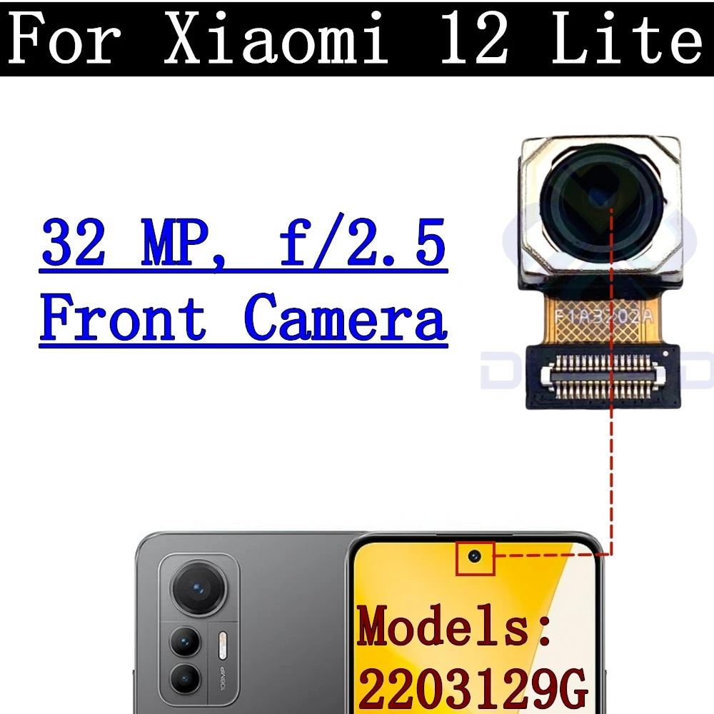 Original Front Camera For Xiaomi 12s 12T 12 Lite Pro 12X 13 Pro Ultra 13 Lite 14 Pro Frontal Selfie Facing Camera Module Flex