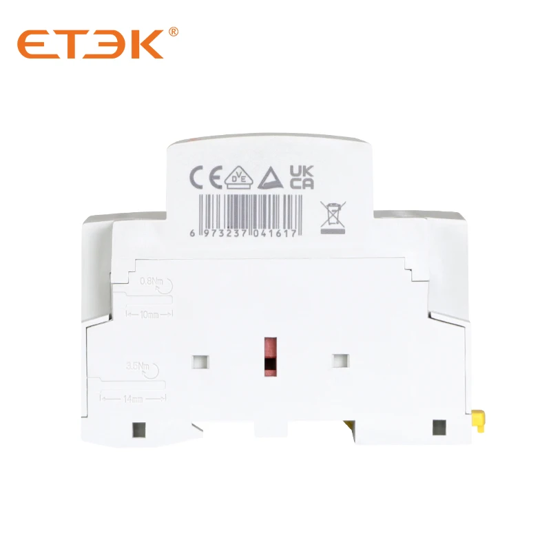 Contattore modulare ca per uso domestico ETEK 380v trifase 4P 25A 40A 63A 4NO bobina guida Din EKMF