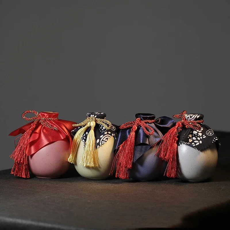 250ml Sake Distribution Wine Pot Liquor Warmer Household Ceramic Creative Ceramic Bottle Barware Flagon Small Stoup Single Pot