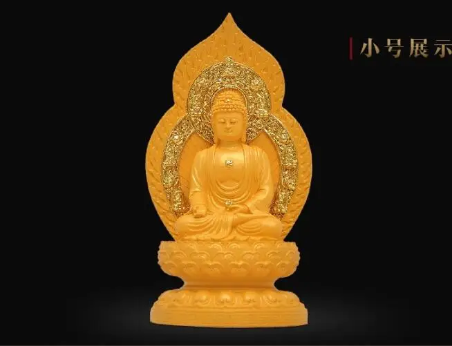 Imagem -02 - Budista Greco Home And Office Talismã Proteção Eficacious Sudeste Asiático Estátua de Ouro Amitabha Buddha 19cm Alto