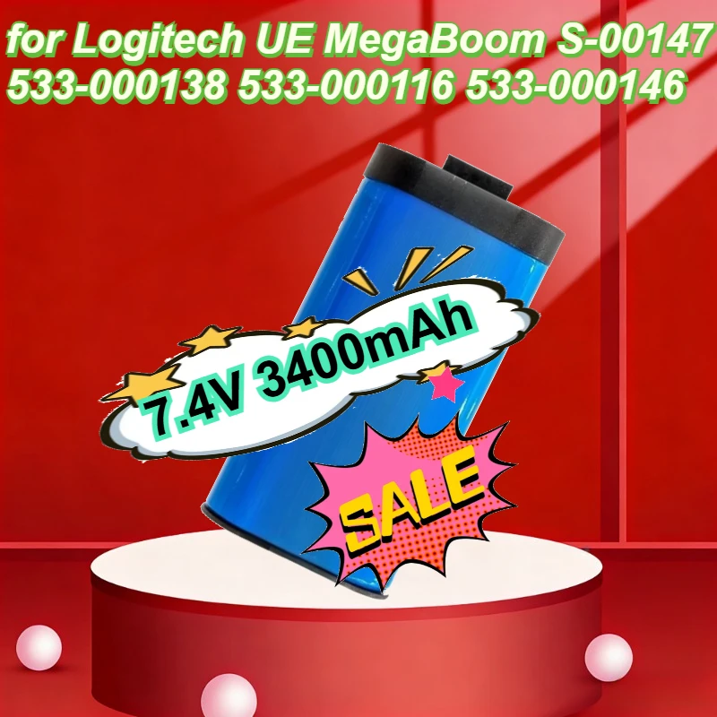 

New for Logitech UE MegaBoom S-00147 533-000138 533-000116 533-000146 7.4V 3400mAh Bluetooth Audio Battery