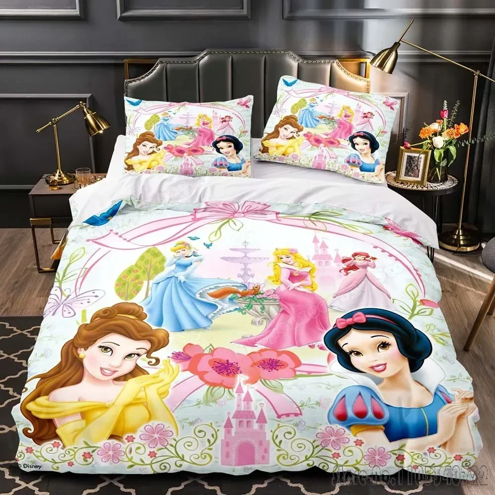 Original Disney Prinzessin Schneewittchen Mädchen Bettbezug Set HD Tröster Abdeckung für Kinder Bettwäsche Sets Bettwäsche Schlafzimmer Dekor