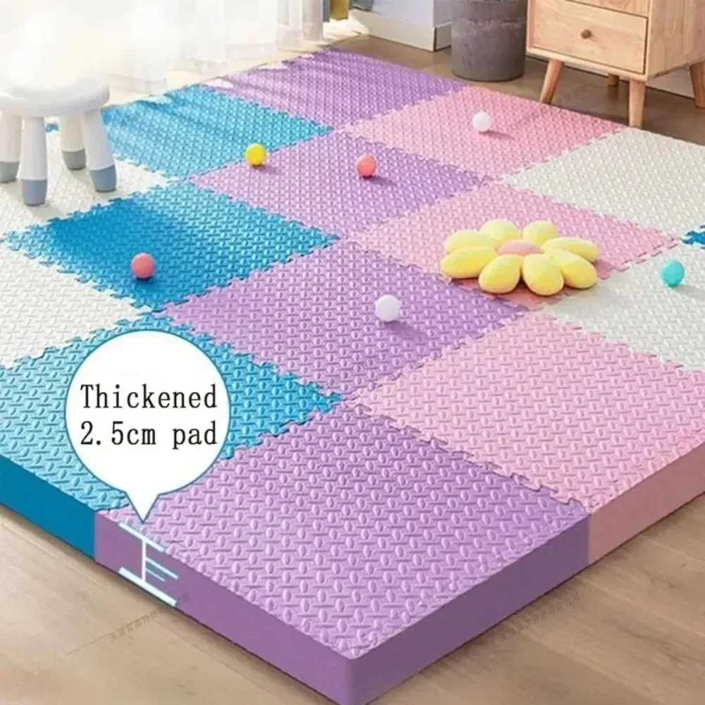 16Pcs 30x30 Thick 2.5cm Baby Play Mat Soft Foam Interlocking Puzzle Floor Mat Carpet Crawling Pad Kids Rug Playmat for Children