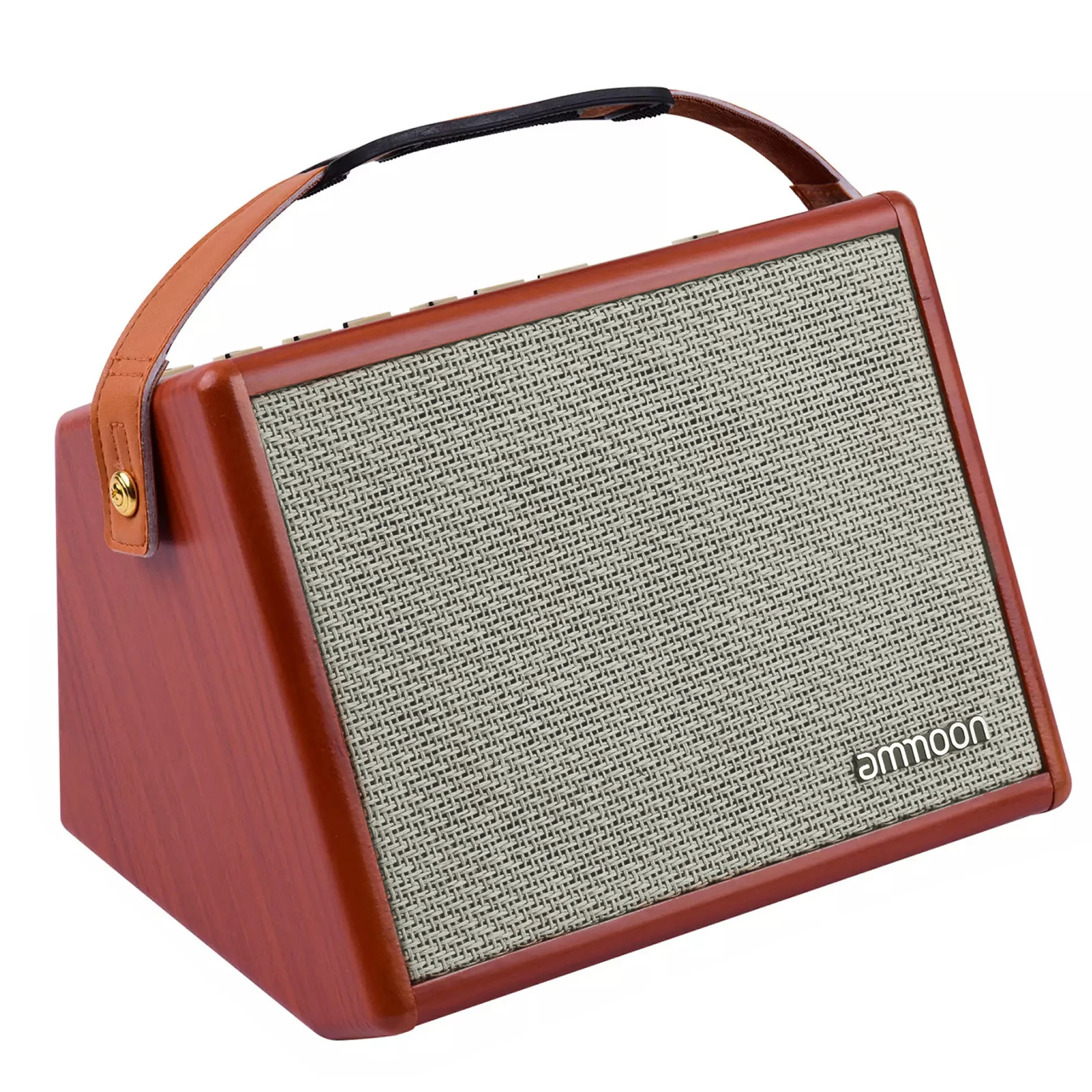 ammoon AC-25 25W Portable Acoustic Guitar Amplifier Rechargeable Wireless BT Speaker Indepedent Reverb Microphone Available