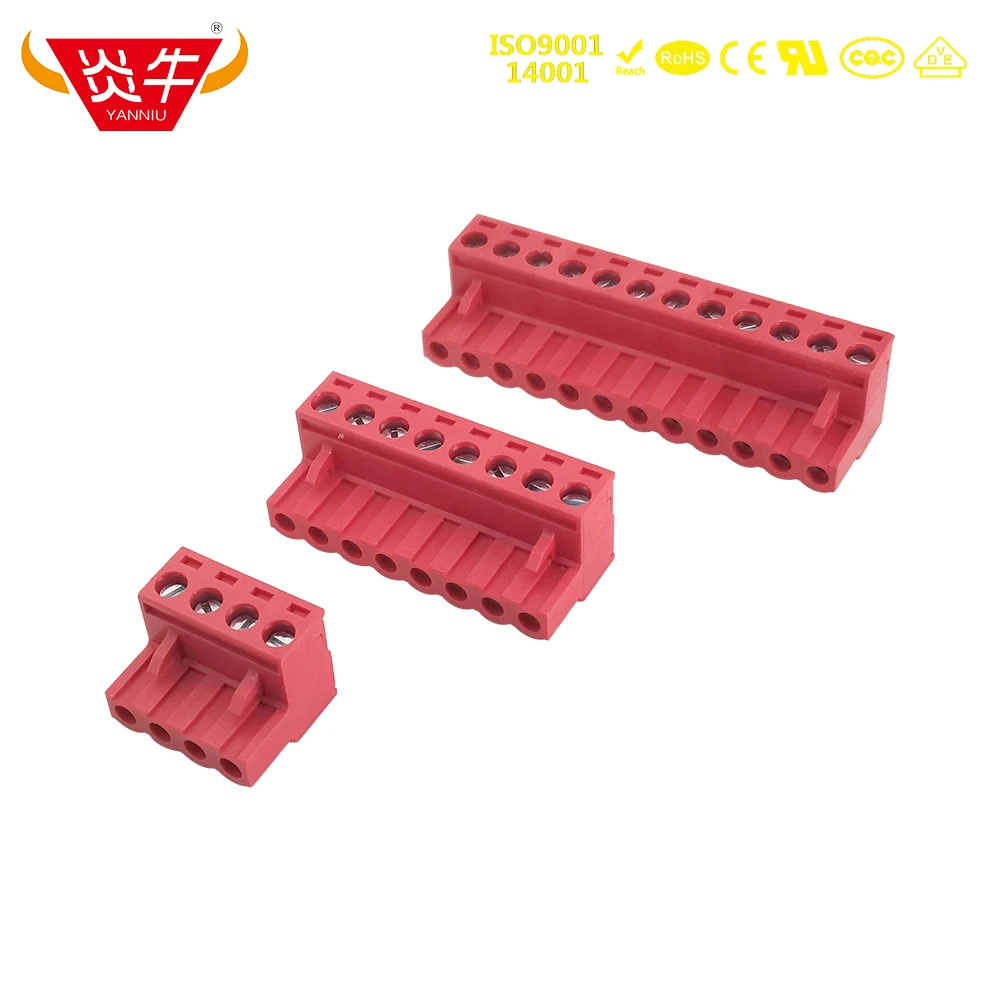 Red KF2EDGK 5.08 2P ~ 12P PCB CONNECTOR PLUG-IN TERMINAL BlOCK 2EDGK 5.08mm 2PIN ~ 12PIN MSTB 2,5 ST  1757019 PHOENIX  DEGSON