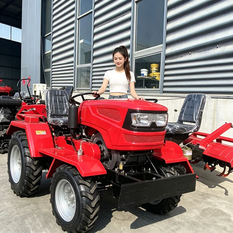 

Индивидуально настраиваемый четырехколесный трактор с низкими эксплуатационными расходами, роторным культиватором, колесным микрокультиватором и малым культиватором