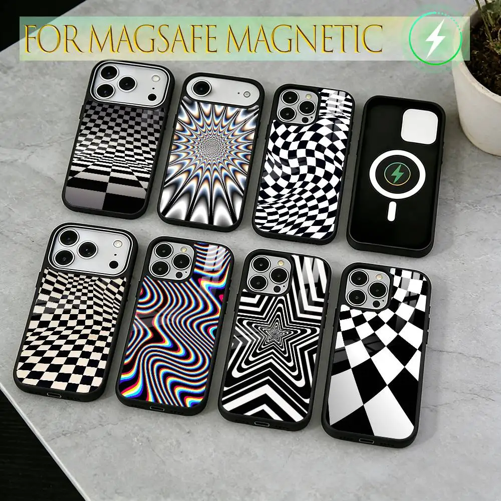 

dizziness Phone Case For iPhone17,16,15,14,13,12,11 Plus,Pro Magnetic For Magsafe Wireless Charging