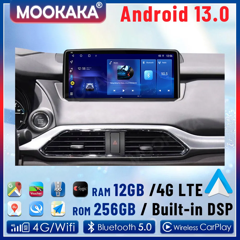 

10,25 "Android авто стерео для Mazda CX-9 2016-2021 автомобильный радиоприемник Carplay GPS навигация мультимедийный плеер магнитофон головное устройство