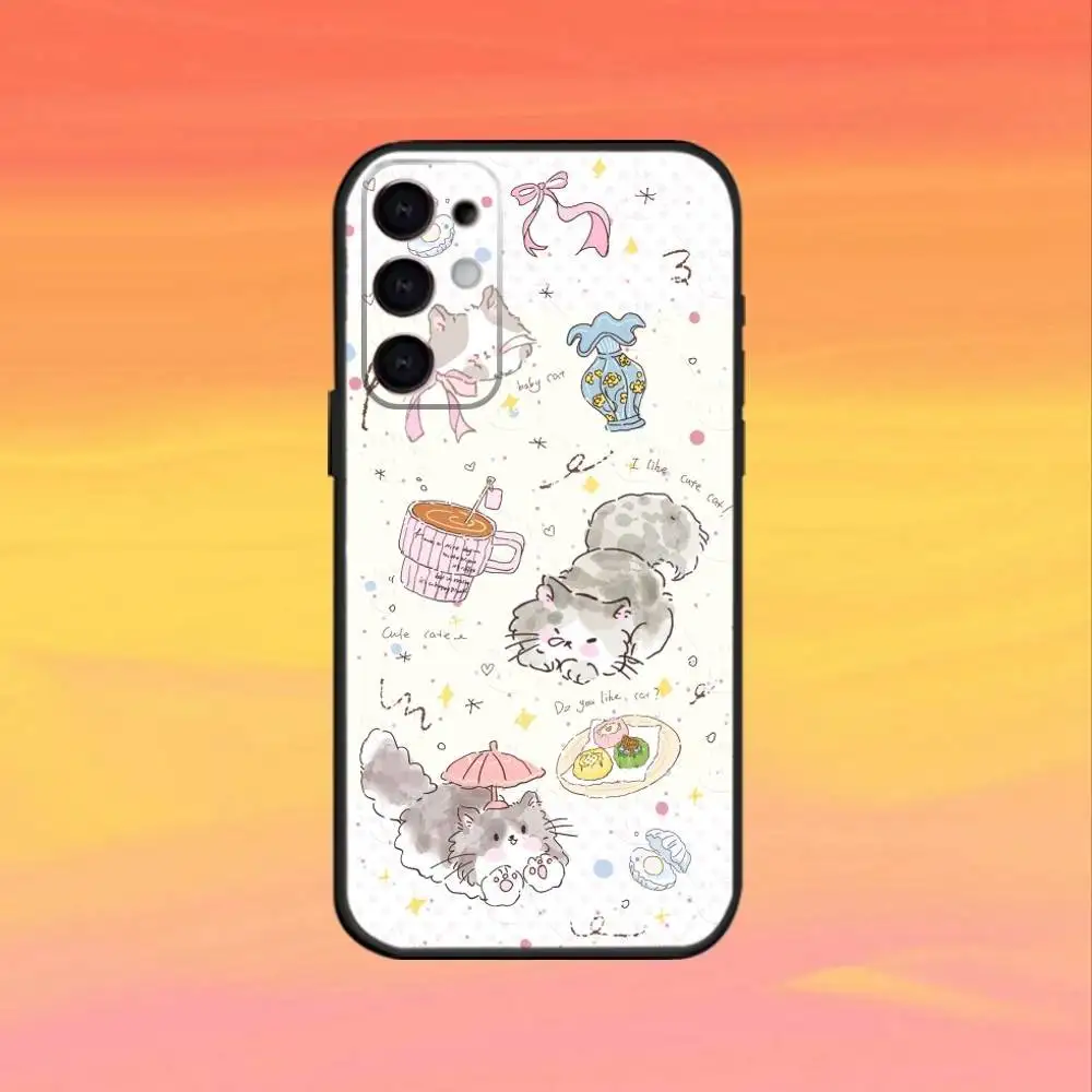 حافظة هاتف لطيفة على شكل حرف K لهاتف سامسونج S25، S24، S21، S22، S23، S30، Ultra، S20، Plus، Fe، Note، 10,9,5G غطاء أسود #5