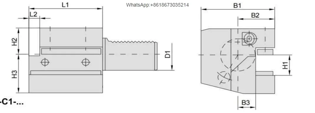 VDI fixed tool holder C series factory direct sales DIN69880 numerical control lathe CNC turning and milling compound