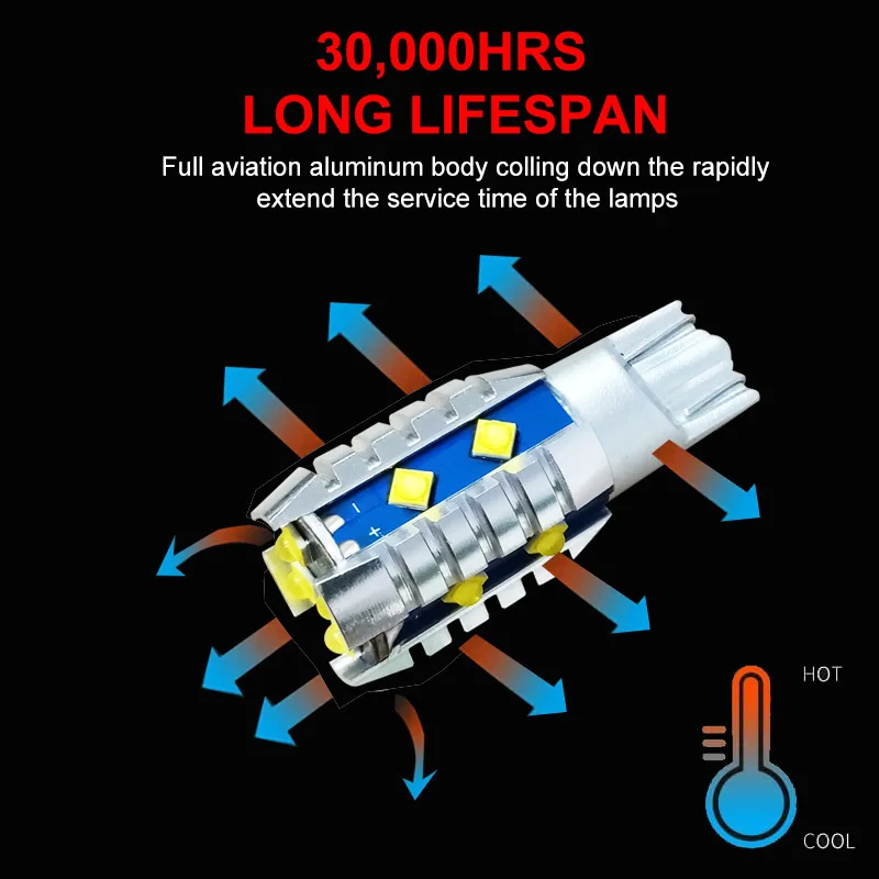 2Pcs Canbus For Audi A8 S8 D3 2003-2010 LED Backup Reversing light Bulb Canbus No Error High Brightness